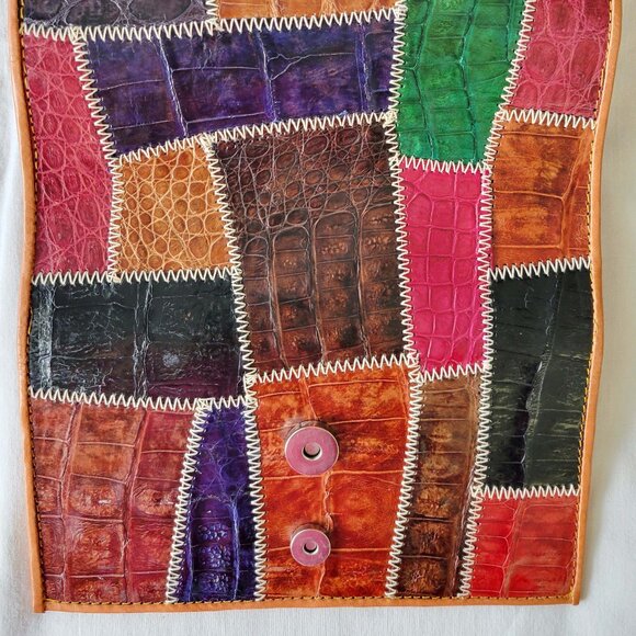 NWOT Women’s Handcrafted Genuine Alligator Leather Large Clutch Wallet - Picture 6 of 6